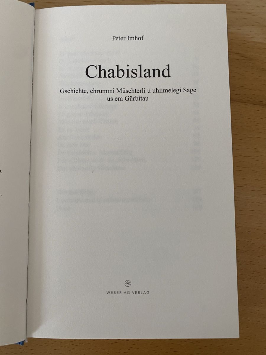Bücher: Chabisland - Peter Imhof – Gebraucht aus Schwarzenburg von Michellu 8