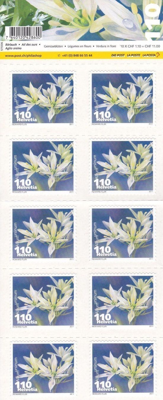 Alle Briefmarken: Postfrisch Bogen Gemüseblüten 2011-2013 – Neu und originalverpackt aus Schliern b. Köniz von joni20 2
