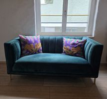 Sofa Samtgrün
