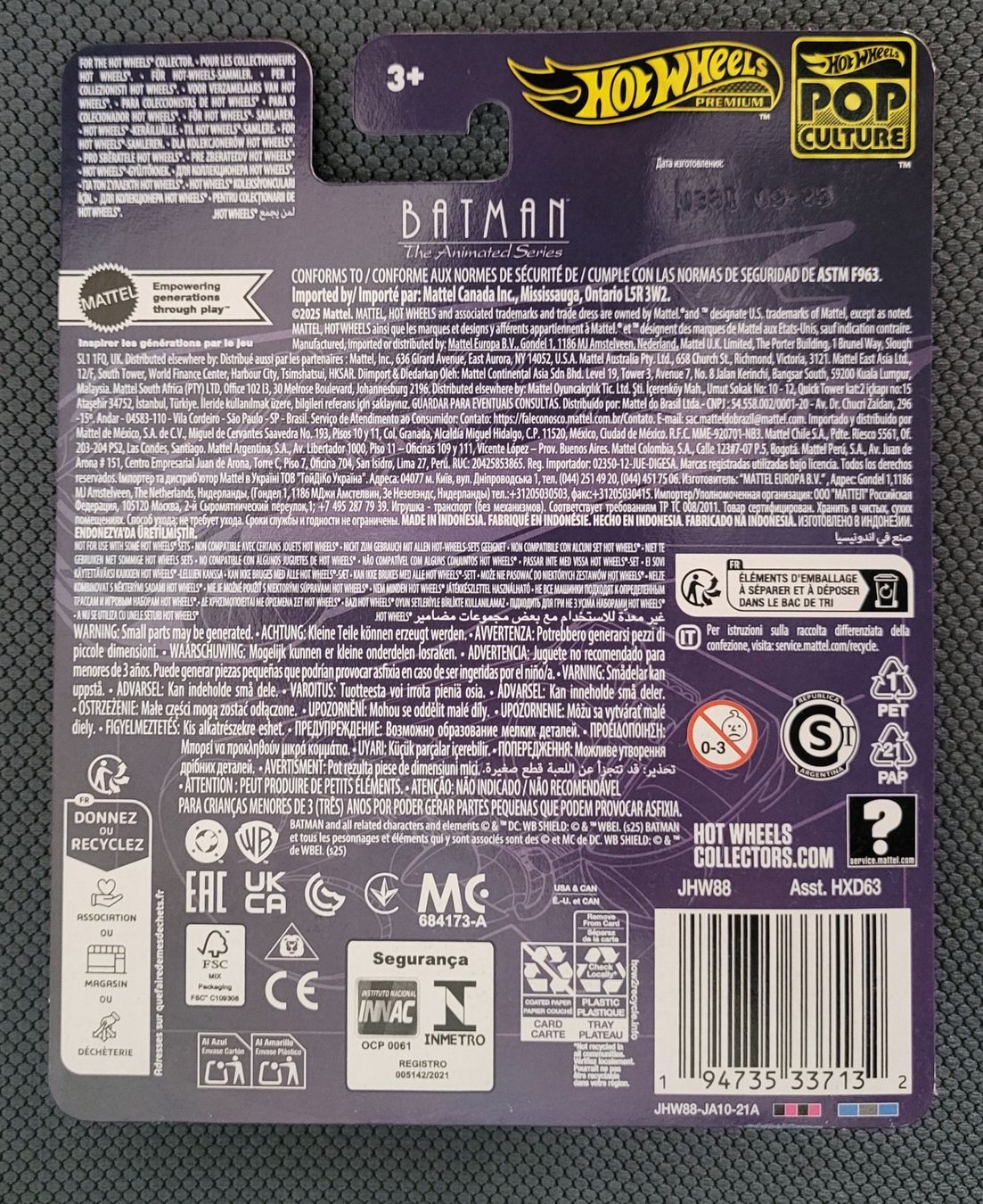 Hot Wheels Modellini d'auto: Hot Wheels Batman Premium Batmobile the animated series – Nuovo e nell'imballaggio originale da Zürich venduto da MDC0 4