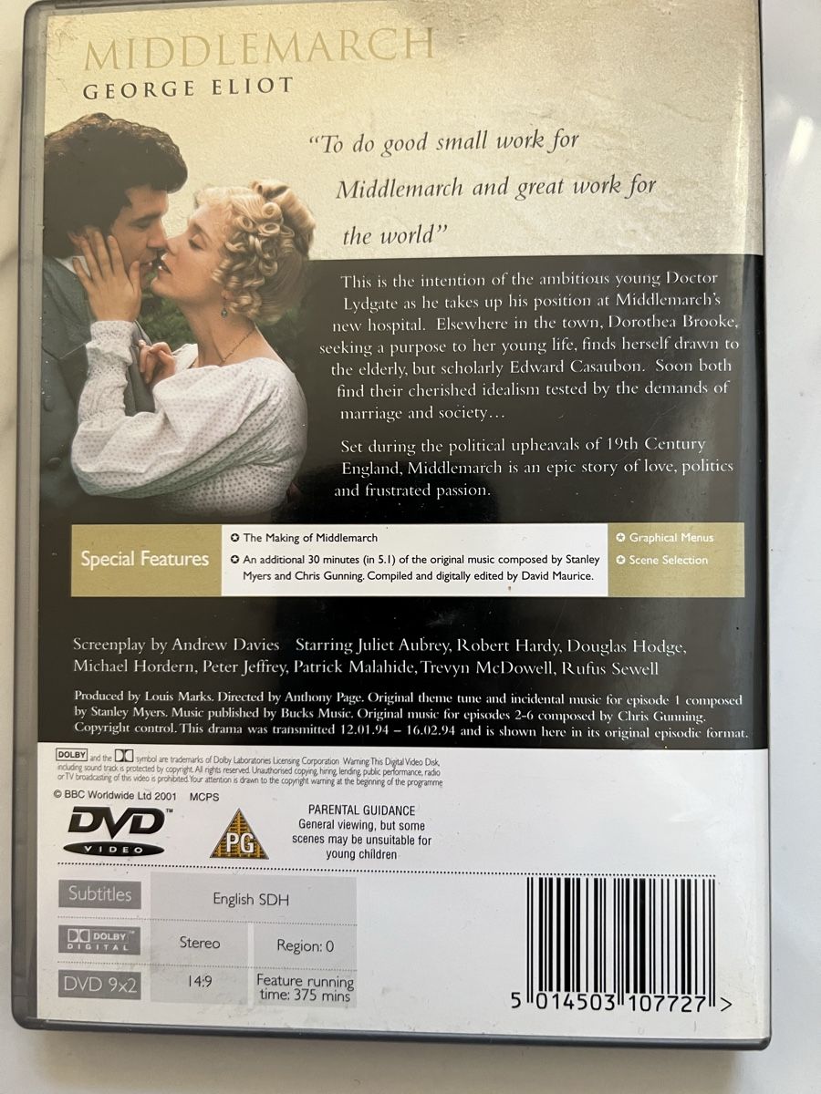 Alle DVDs: 2 DVD middlemarch english – Gebraucht aus COLOGNY von fleurdelys84 2