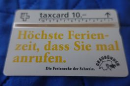 Taxcard Graubünden 10.- CHF Ferienkarte Sammlerstück