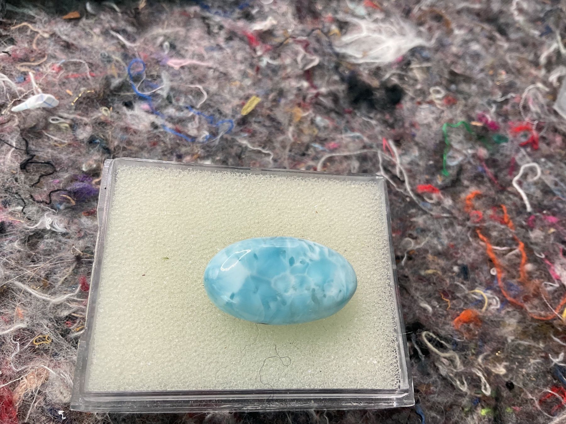 Pietre preziose: Natürlicher Larimar Dom. Rep. 22x13mm – Nuovo (secondo la descrizione) da Luzern venduto da S.Kern01
