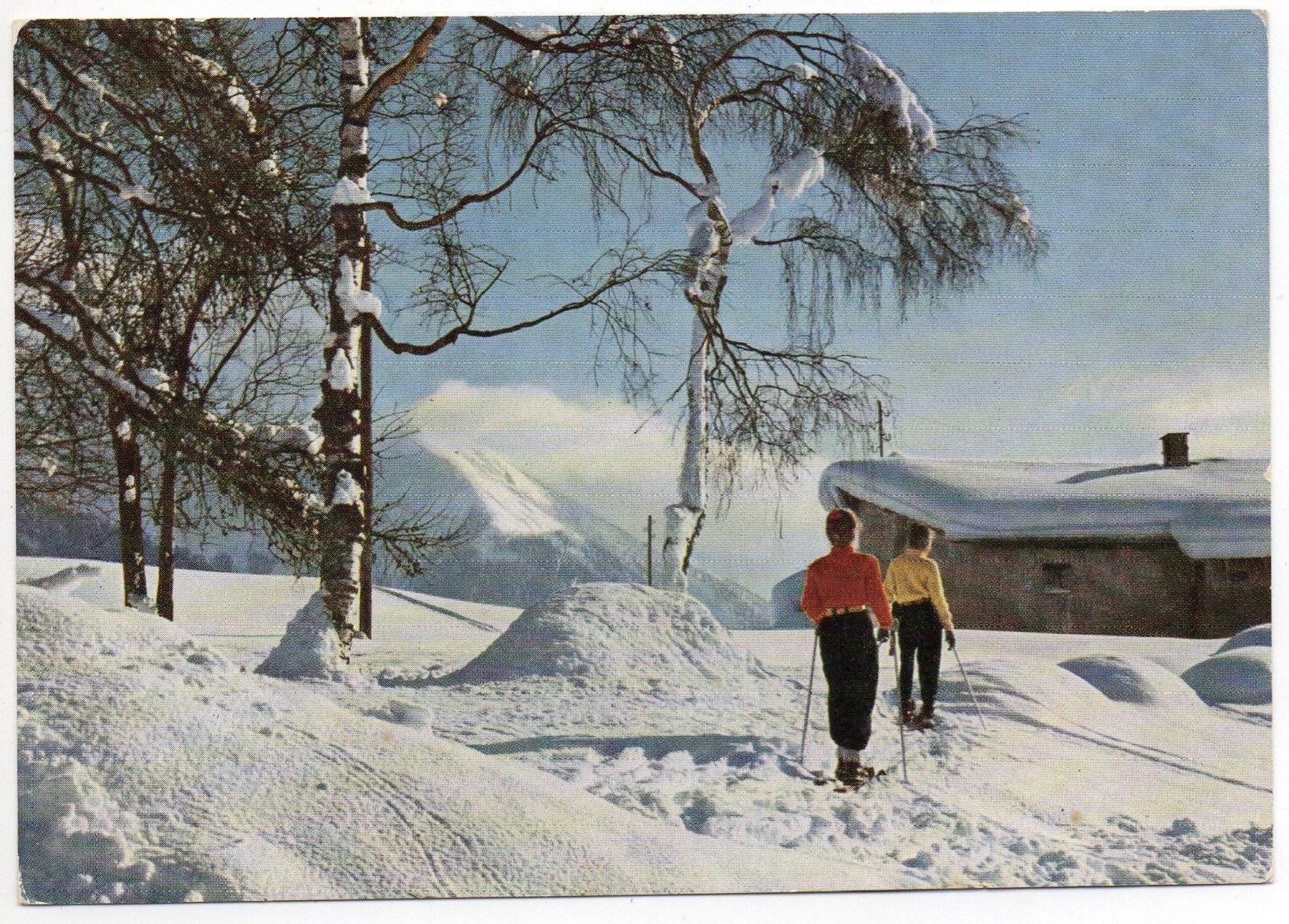 Cartes postales: DAVOS Frauenkirch - Kinder mit Ski – Neuf (Voir description) à Jona par philajona