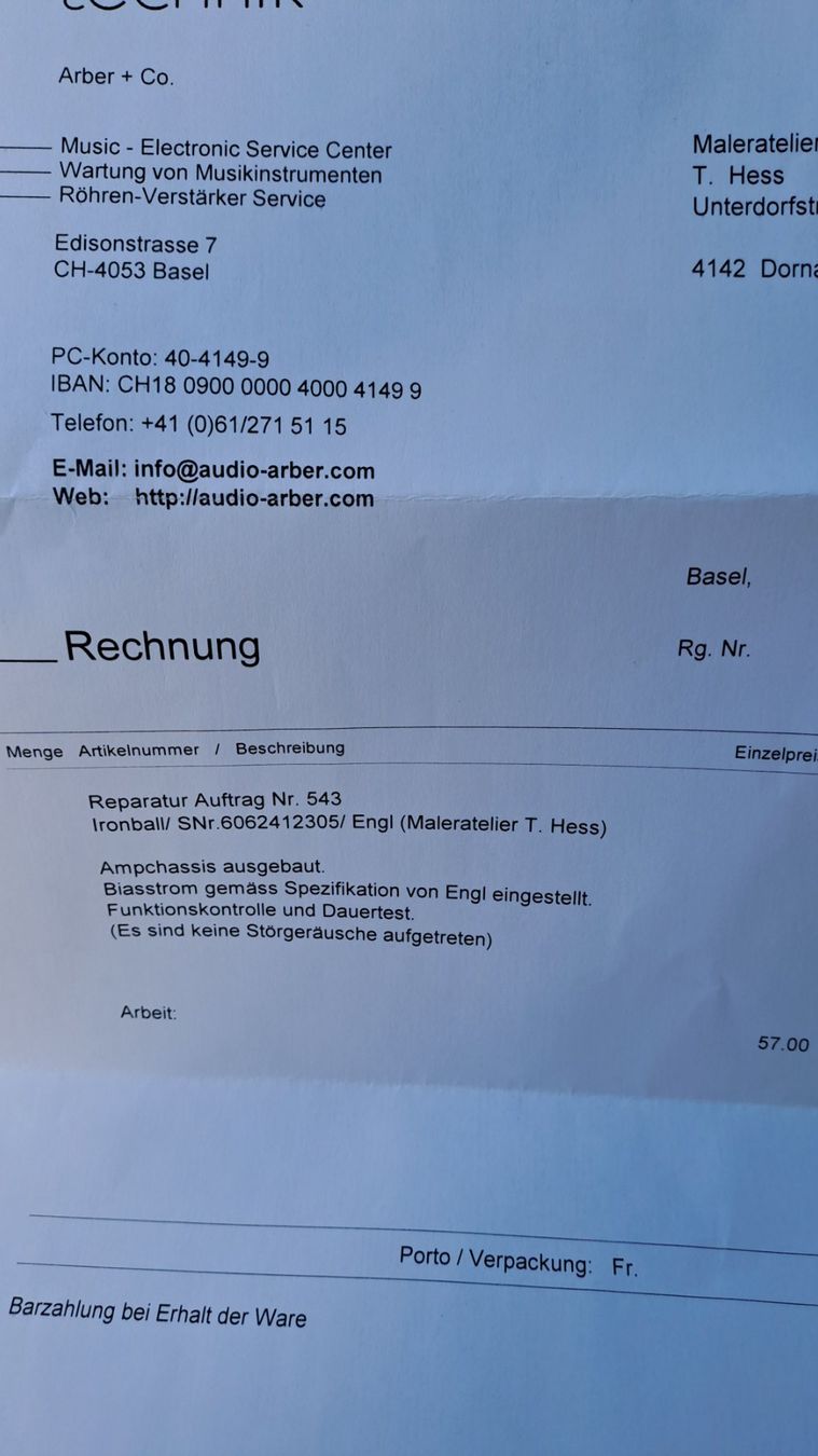 Engl ironball se 20w. Top Zustand. Alle 6 rören sind neu! (Gebraucht ...