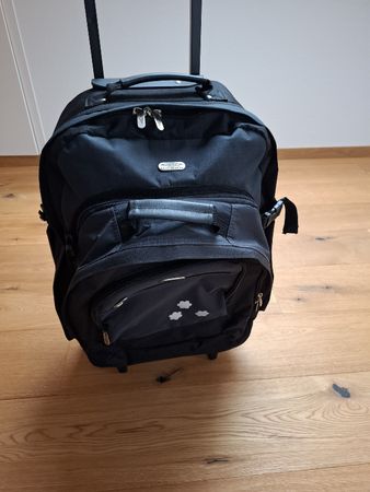 Rollkoffer mit Rucksack schwarz 