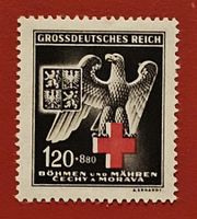 DEUTSCHES REICH REICHSADLER ROTES KREUZ 1943** POSTFRISCH