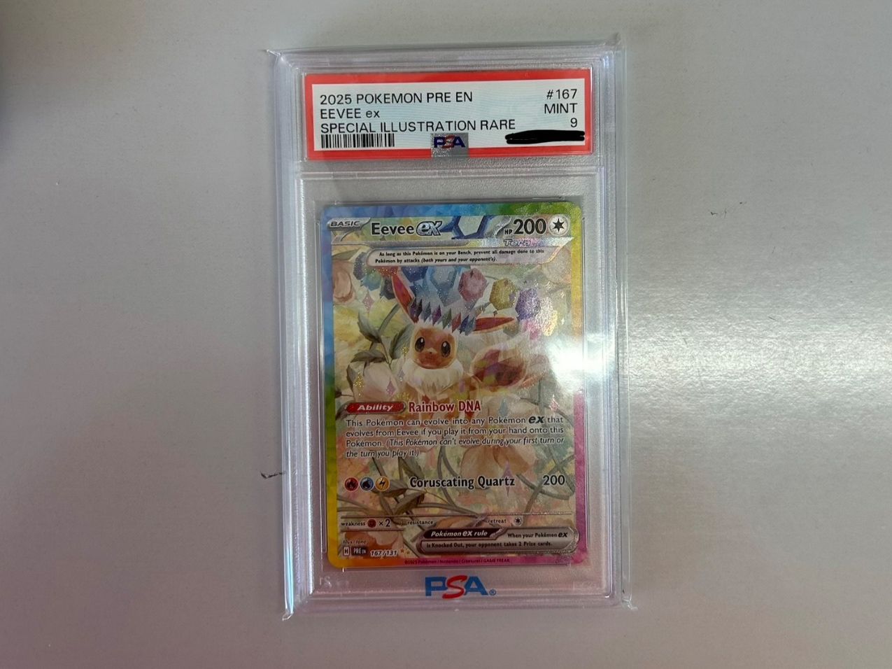 Pokémon Carte collezionabili: Eevee Ex 167/131 PSA 9 Prismatic Evolution EN – Usato da Schlieren venduto da happymerchant64