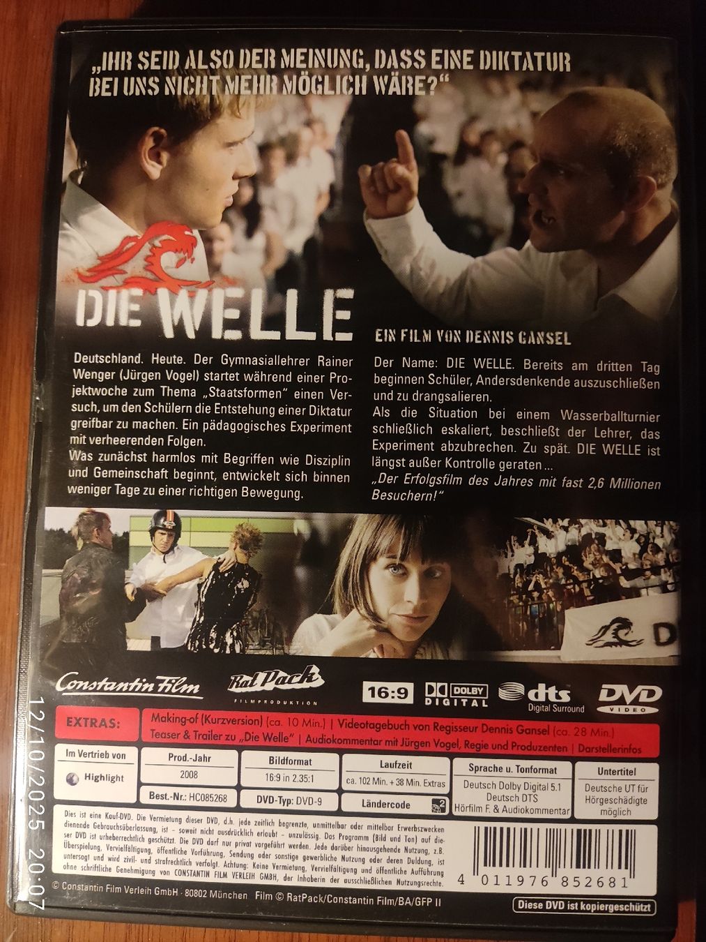 Tutti i DVDs: Die Welle – Usato da Basel venduto da Alacant 1