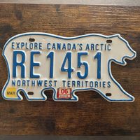  🇨🇦 Autoschild, Northwest Territories RE1451 - Kanada 