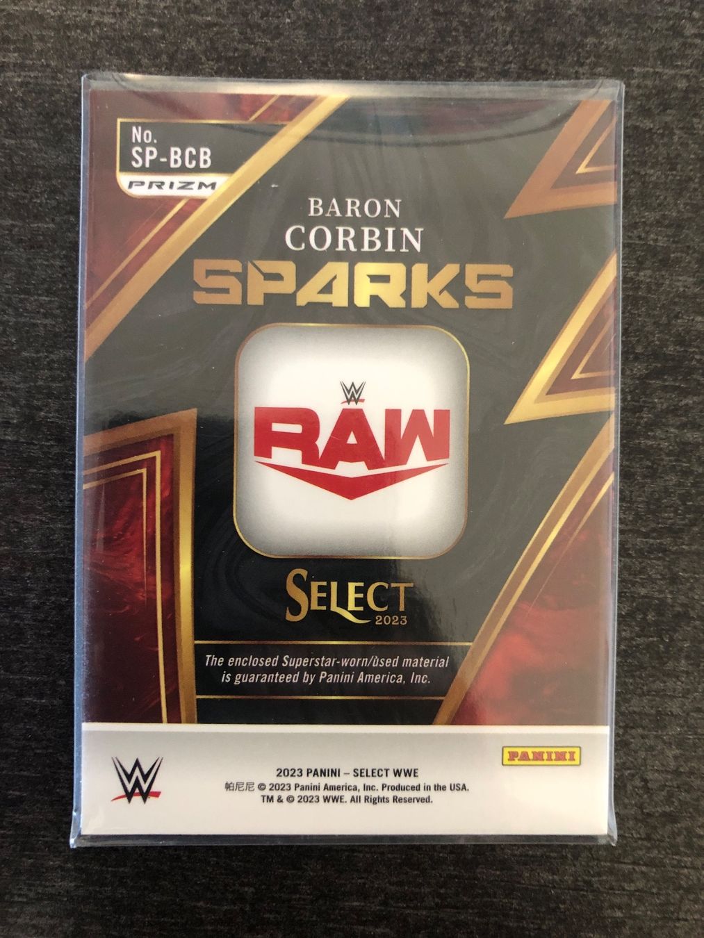 Topps Carte collezionabili: Panini Select WWE Baron Corbin Patch – Usato da Wangenried venduto da Garagara 1