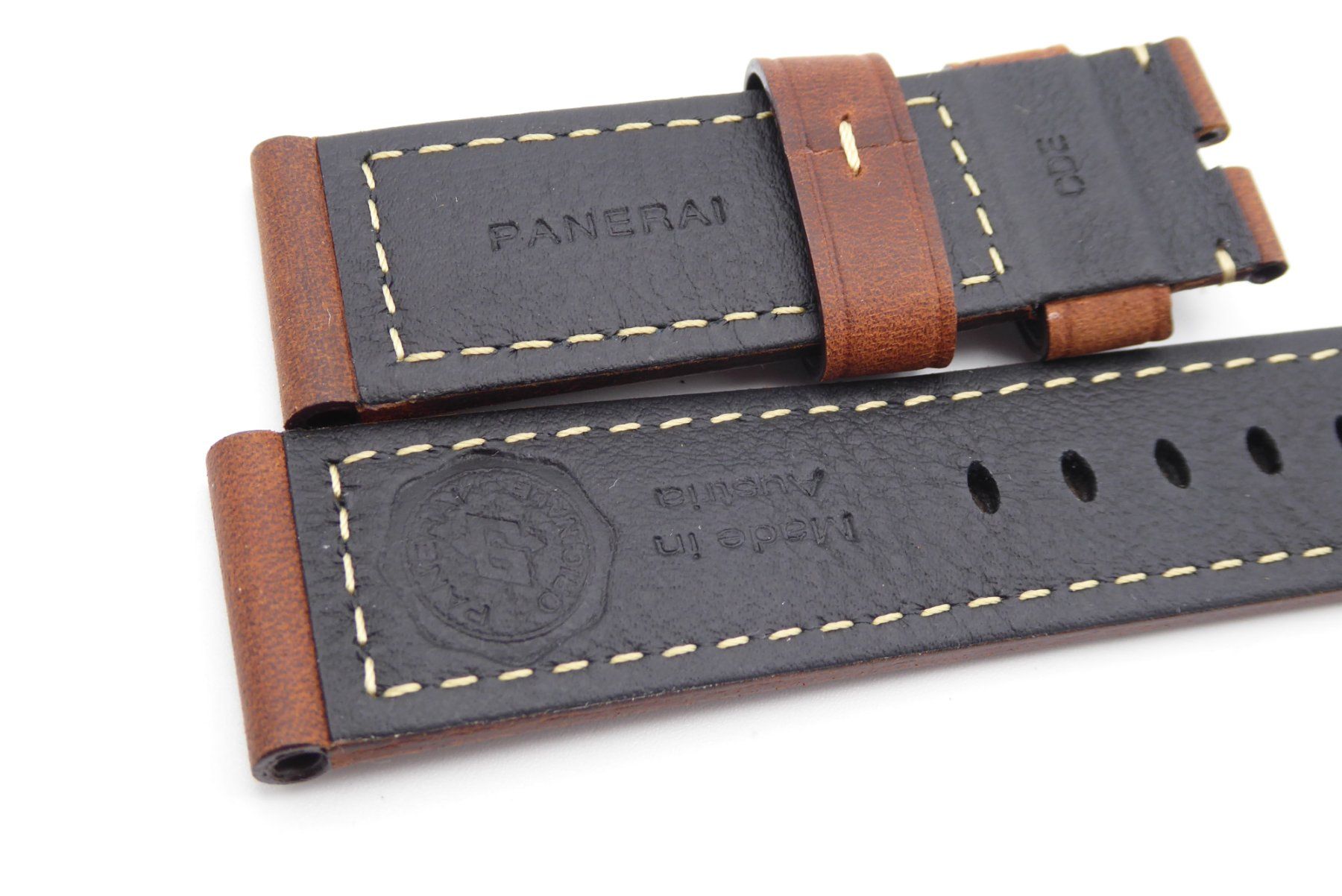 Panerai Orologi: Panerai leather strap brown dark color 24mm – Nuovo (secondo la descrizione) da Geneve venduto da adr_xk6n 6