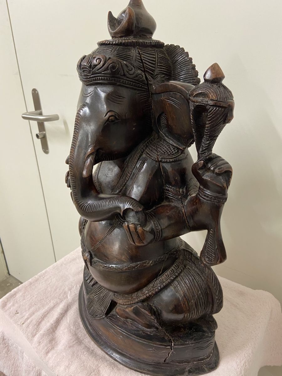 Sculture & Statue: Ganesha Figur Holz geschnitzt  – Usato da Dietikon venduto da brocki-eyra 7