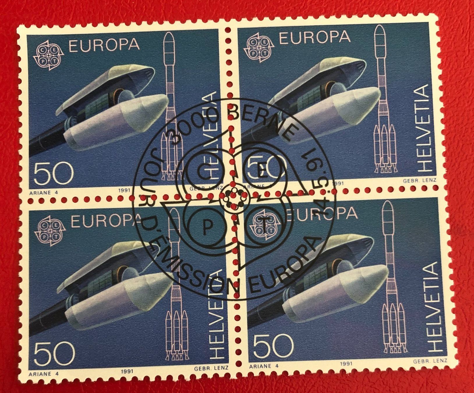 Tutti i francobolli: 4 er Block Nr.812 mit Vollstempel Bern – Usato da Aarau venduto da Billa007