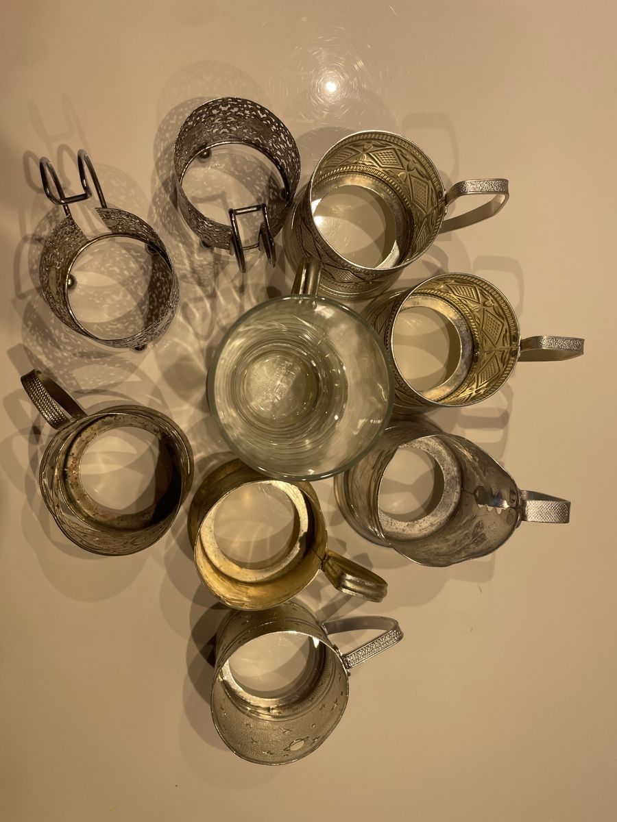 Altro per la casa: Silberner Glas-Halter, Tee-Halter, Vintage Deko, USSR – Usato da Wittenbach venduto da gre_97nj 4