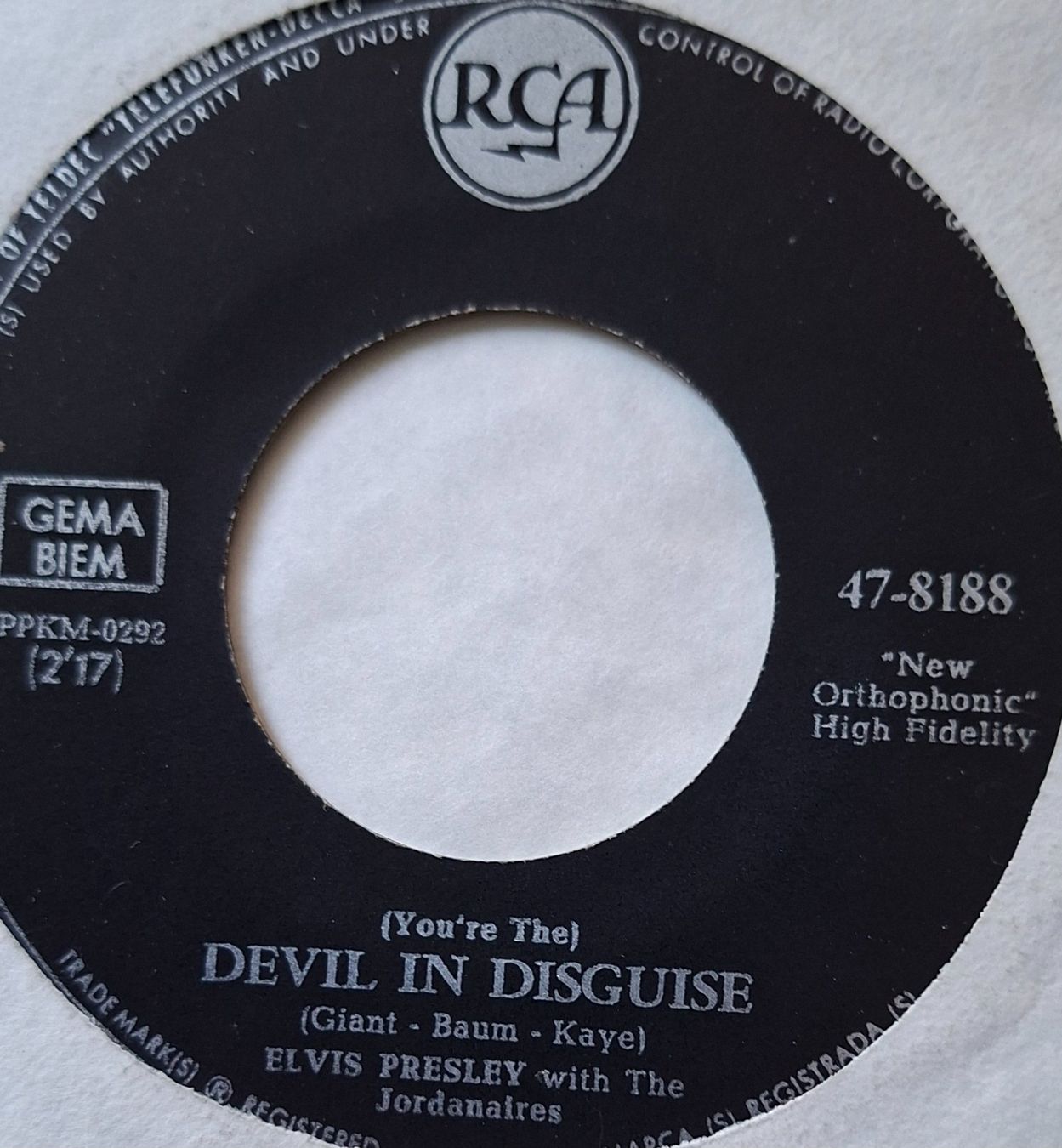 Schallplatten: Vinyl-Single Elvis Presley - Devil In Dusguise – Gebraucht aus Langenthal von Modo39
