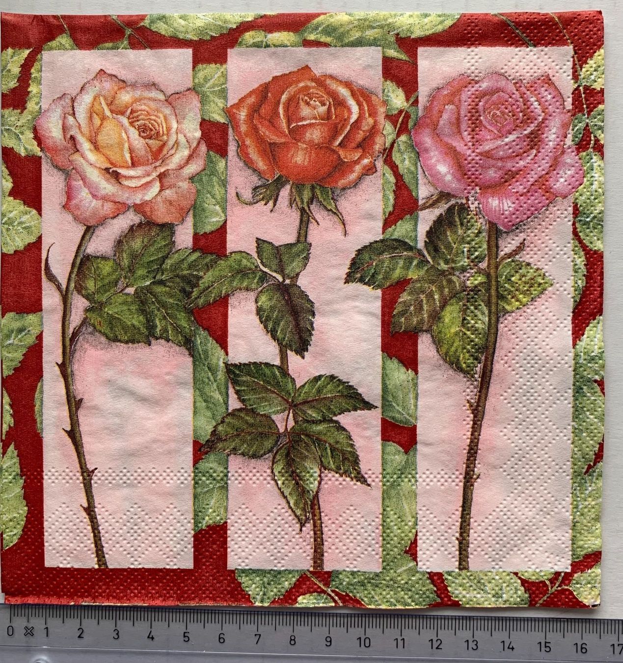 Tovaglioli: Serviette Pflanzen Rosen – Nuovo (secondo la descrizione) da Auenstein venduto da mar_8mxd