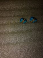 ohrringe modeschmuck,,ducklelblau ,weiss,,braun,,schwarz