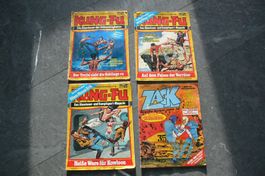 Kung-Fu Zack Comics, Konvolut von 4 Heften ca. 50 Jährig