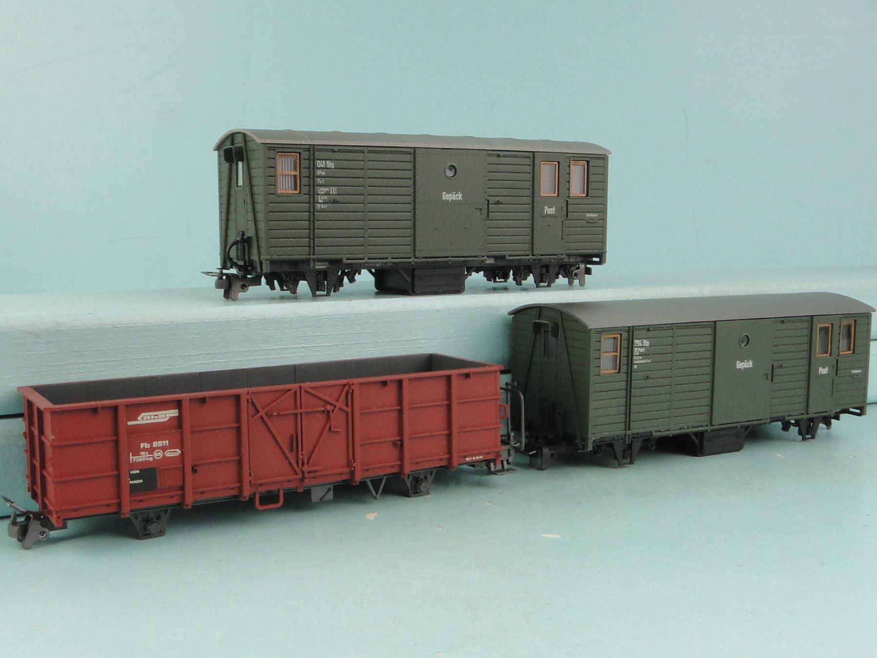 Bemo Modelleisenbahnen: Bemo 3 X Güterwagen ohne Räder – Gebraucht aus Bülach von cann11