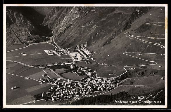 Cartes postales: AK Andermatt, Mit Oberalpstrasse – D'occasion à Berlin par bartko-reher