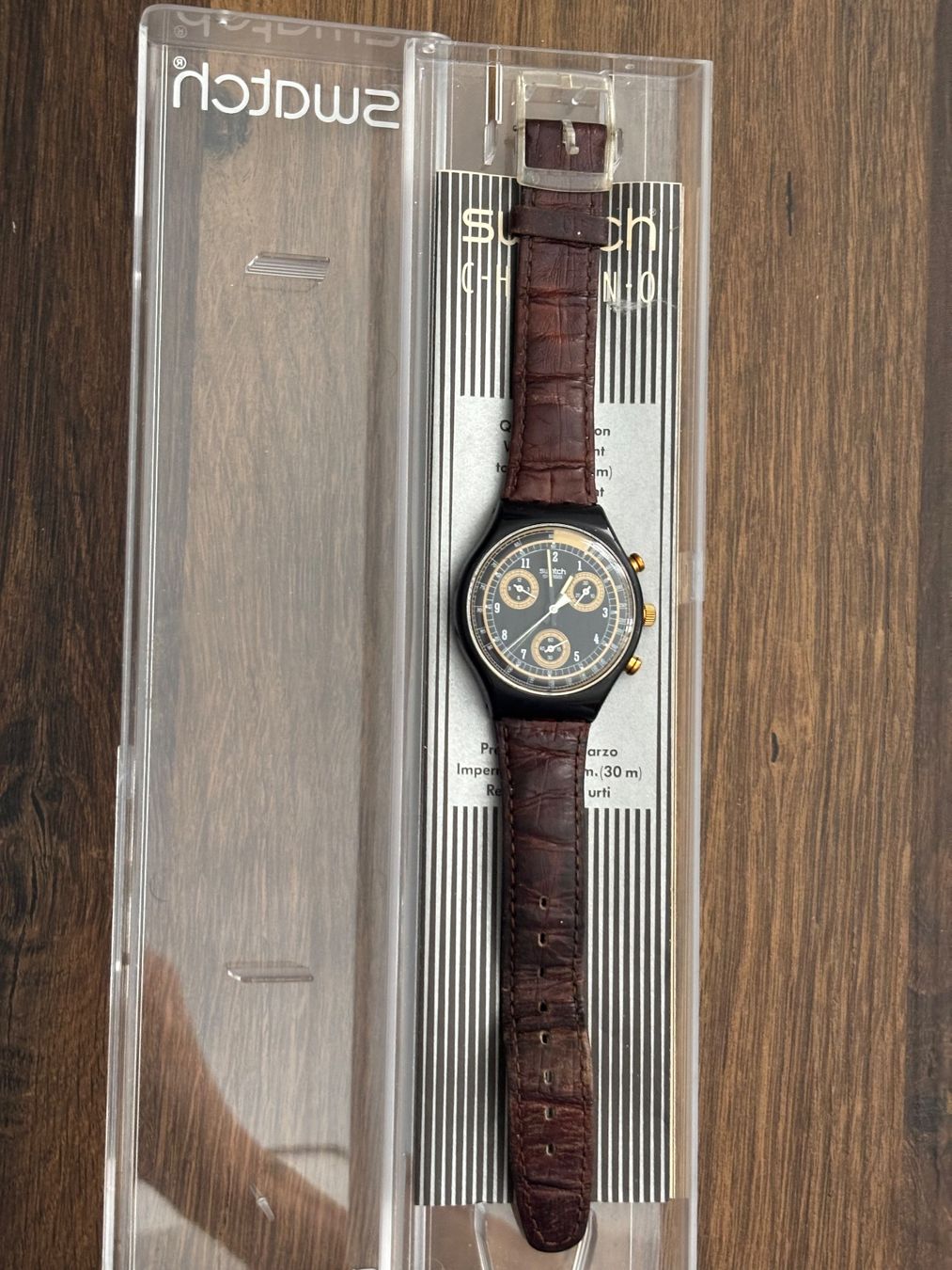 Swatch Orologi: Swatch Quartz Chrono dunkelbraun – Usato da Kleinandelfingen venduto da bab_8ldg