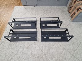 4x Mining Rigs Rahmen GPU Halterung Metall Schwarz