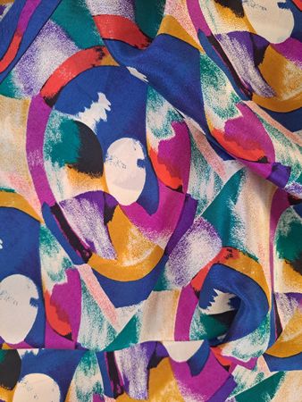 Foulard ELAINE GOLD Scarf Seidentuch Carré 80s Vintage