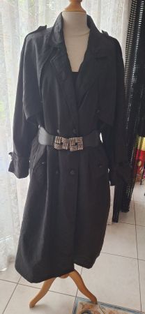 Trench-coat noir Vintage 40-42