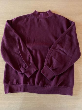 Sweatshirt Bershka couleur prune - taille XS coupe oversize