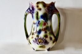 Große polychrome Majolika-Vase von St. Clement, France.