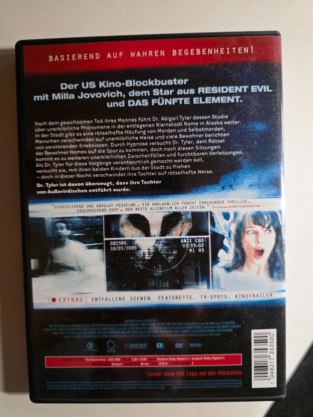 Alle DVDs: DVD - Die vierte Art - Milla Jovovich – Gebraucht aus Walterswil BE von Lonitti 2