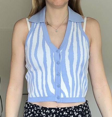 Blau-weiss Shirt von Pimkie