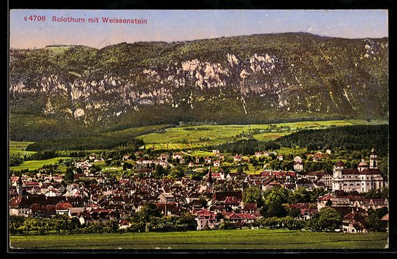 Cartoline postali: AK Solothurn, Mit Weissenstein – Usato da Berlin venduto da bartko-reher