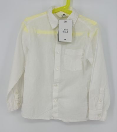 # BOY - Hemd ,,Leinen‘‘ Gr. 116 - NEW - H&M #