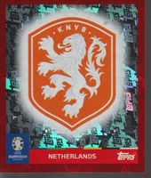 EURO 2024 Topps sticker EMBLEM - NETHERLANDS Foil red Rare