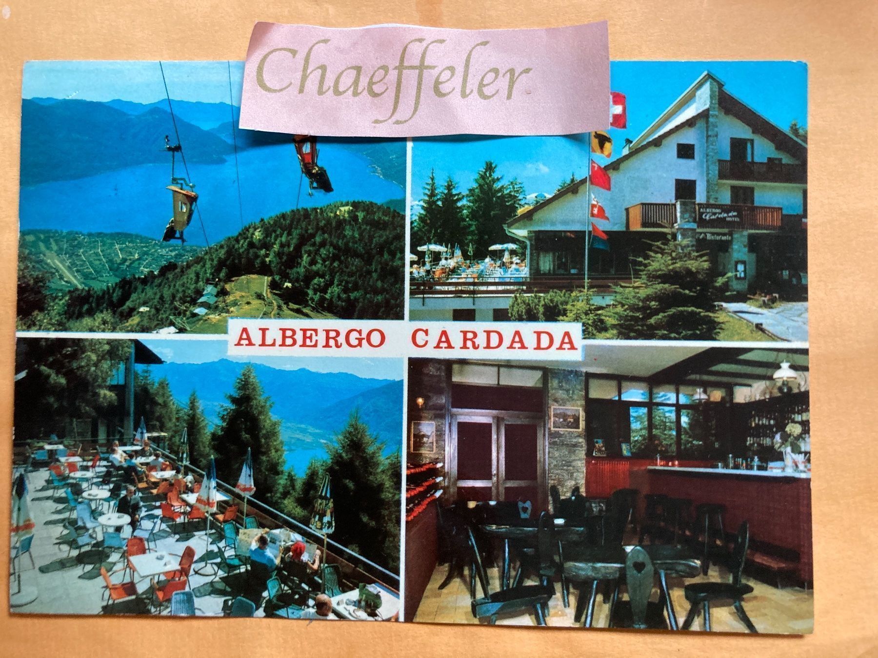 Ansichtskarten: 1974 Albergo CARDADA s/ Locarno – Gebraucht aus Zürich von Chaeffeler