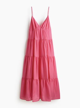 Robe longue rose à bretelles taille XS