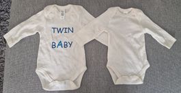 Body 2er Set Baby Club Grösse 56/62 weiss