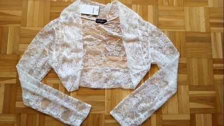 Bolero Brautjacke ivory 46/48 - AUSVERKAUF