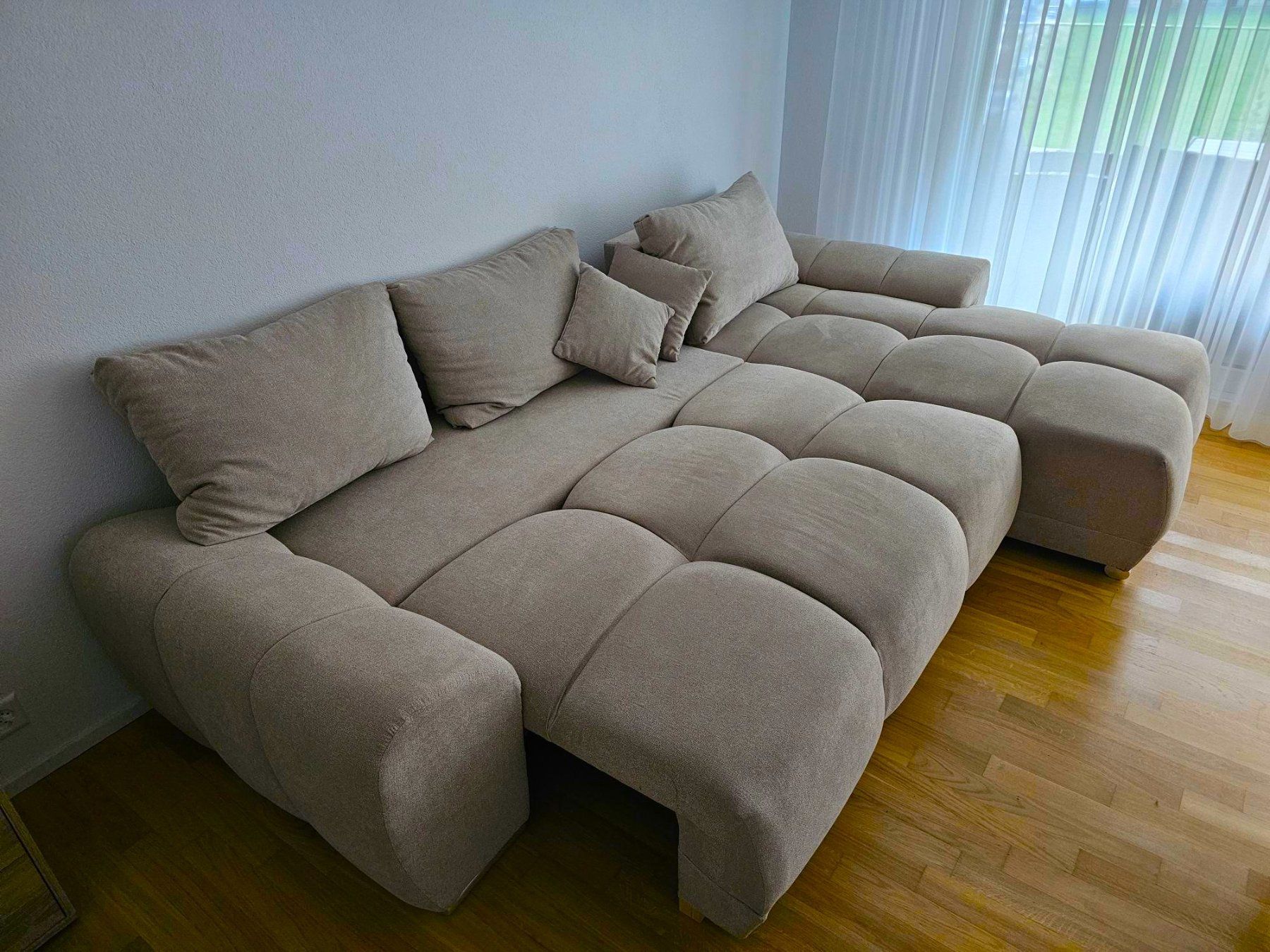Divani: Ecksofa Westwell, Microfaser Ranu: Sand, gebraucht – Usato da Brunnen venduto da ble_w7lp 2