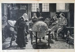 grosser Orig. Holzstich ca. 1890 - Galileo Galilei