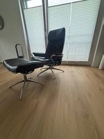 Original Stressless Relaxsessel mit Hocker  Leder schwarz