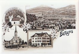 Gruss aus Berschis b. Walenstadt (SG)  -  (Litho um 1900)