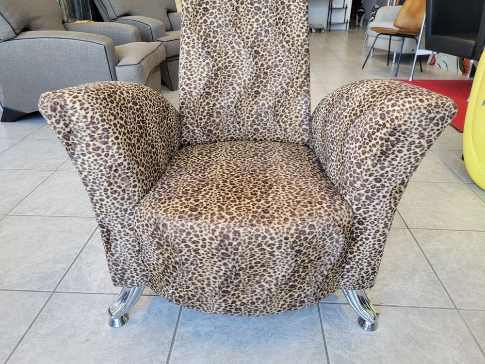 Designer Gepard Sessel, Fell Stuhl 3-Bein Design