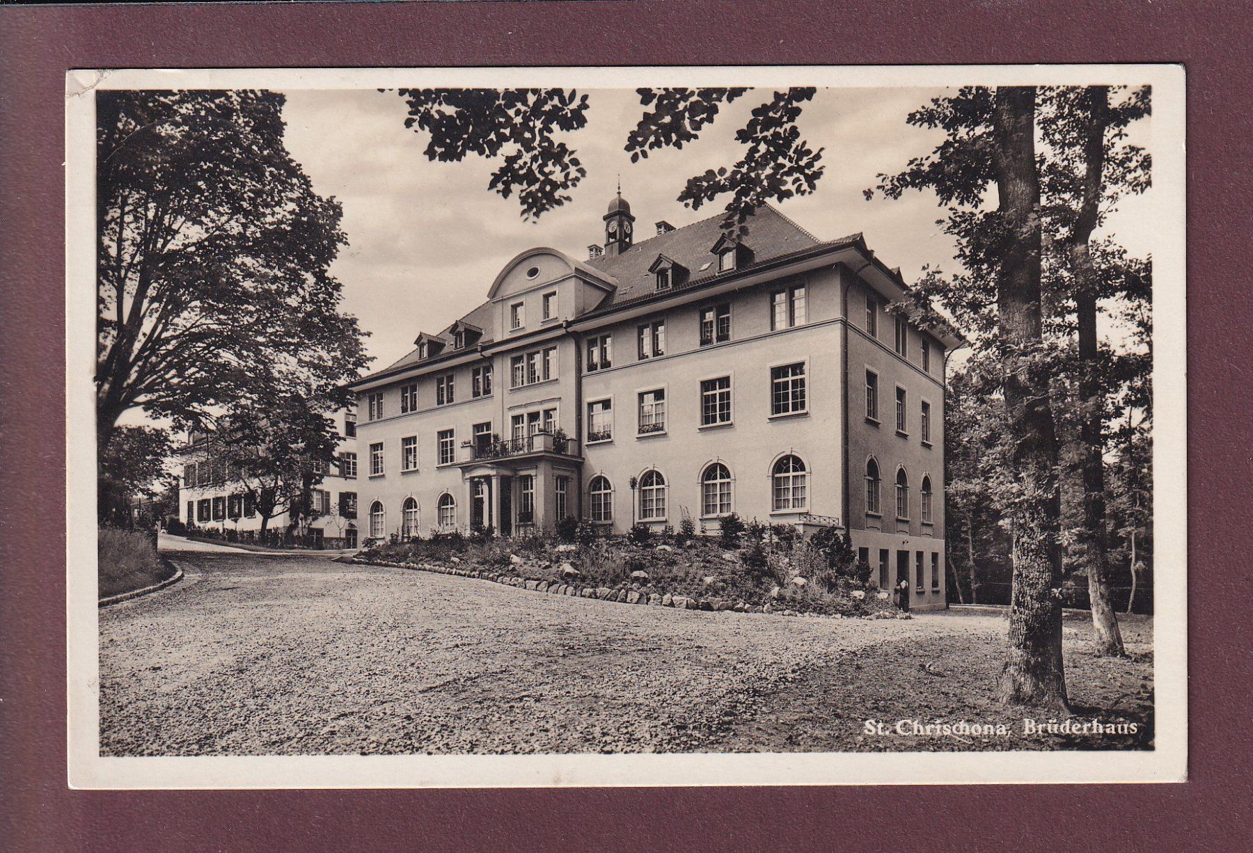 Ansichtskarten: ST. CHRISCHONA - Brüderhaus - 1933 – Gebraucht aus Pully von nicecards