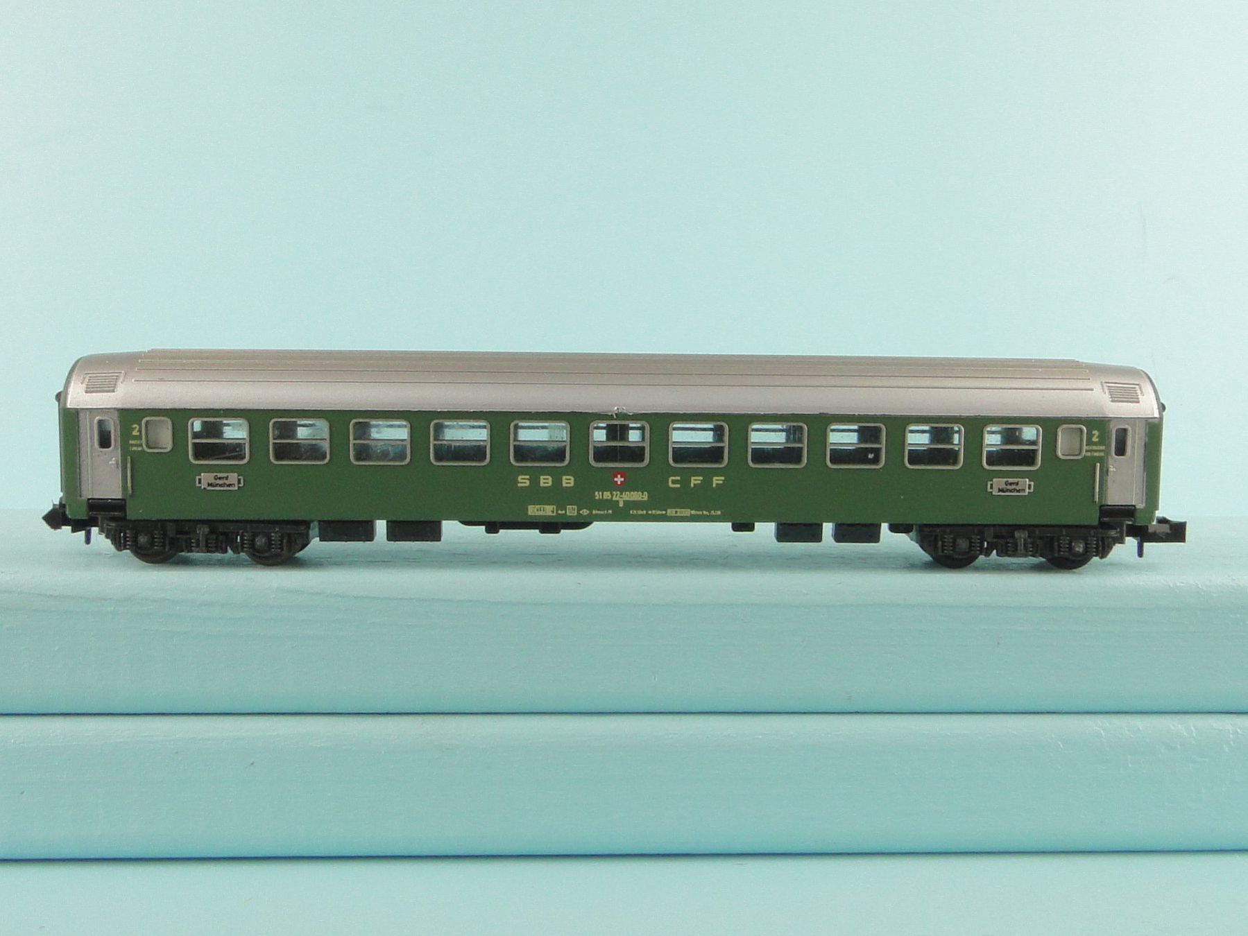 Trix Modellini di ferrovie: Minitrix Spur N SBB RIC 2 Klasse – Usato da Bülach venduto da cann11 2