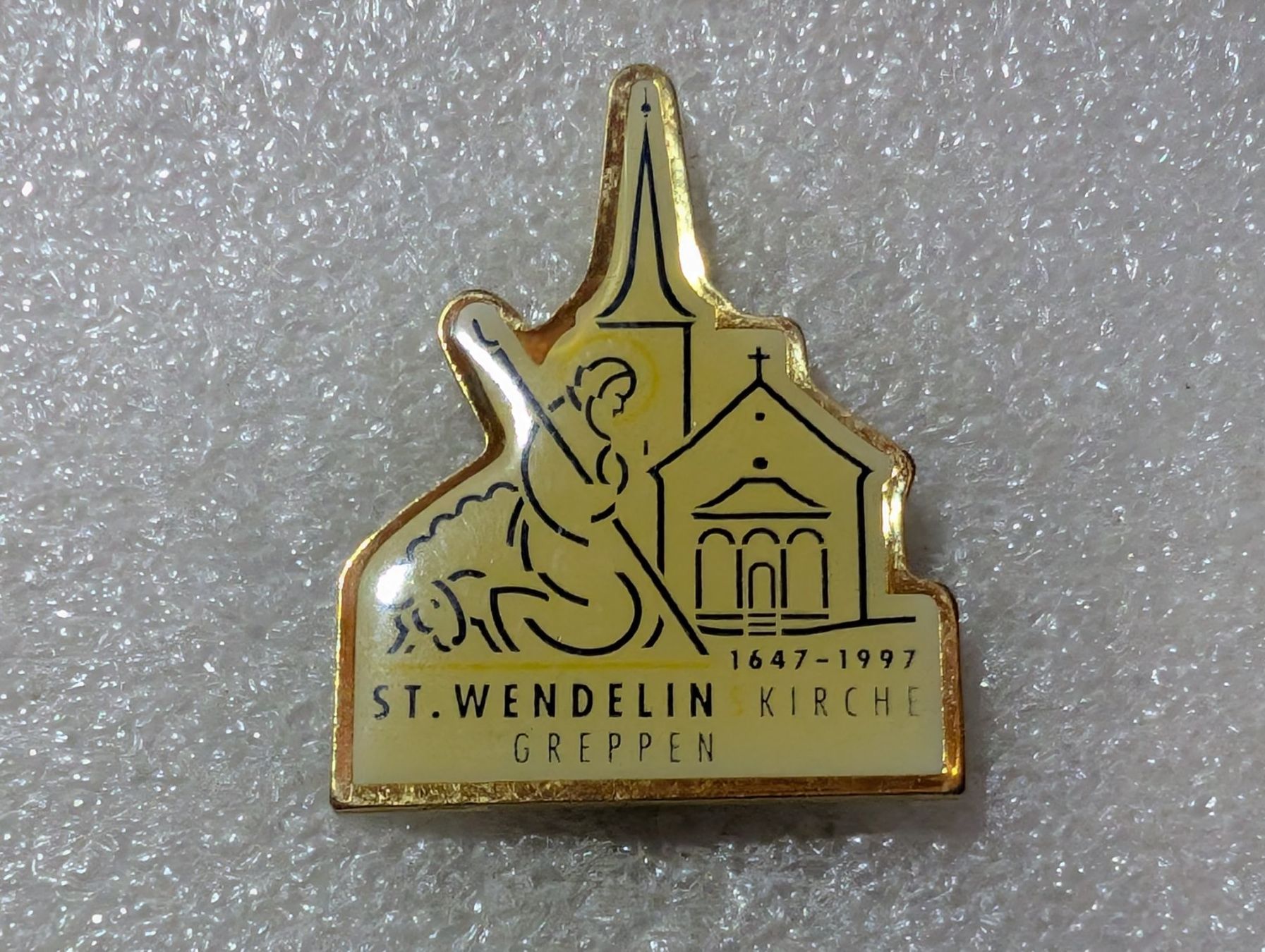 Placchette & Badge: Ansteckpin 3: St. Wendelin Kirche – Usato da Oppligen venduto da Pin-Fall-Shop