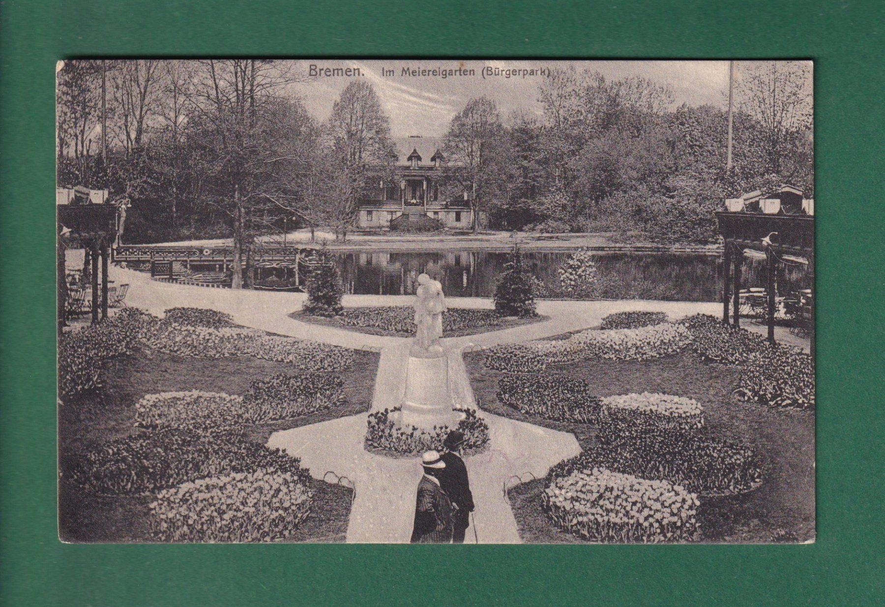Cartoline postali: BREMEN - Im Meiereigarten - 1917 – Usato da Pully venduto da nicecards-shop