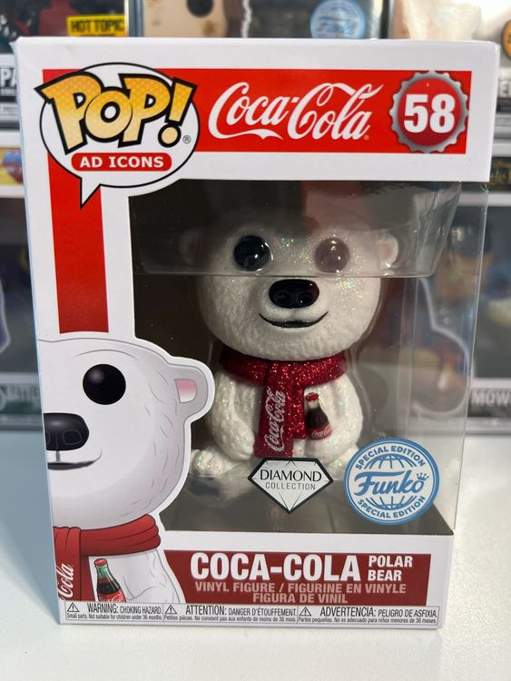 Figurine Funko Pop! Ad Icons: Coca-Cola Polar Bear (années 90) - 9,5 Cm - Vinyle - Cadeau Pour Collectionneurs